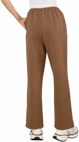 Amazhiyu Women's Fleece High Waist Wide Leg Sweatpants Drawstring Winter Pants in Kuwait