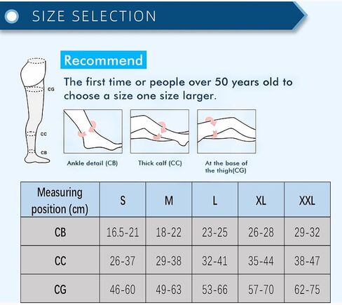 Medical Compression Thigh High Anti Embolism Stockings 15-20mmHg, for Edema, Varicose Veins, Swelling with Inspection Hole, Women & Men in Saudi Arabia