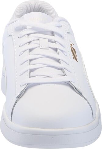 PUMA Men's Smash 3.0 Leather Sneaker, White Black Gold-Frosted Ivory, 9.5 in Saudi Arabia