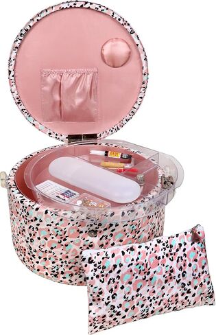 SINGER Large Premium Round Sewing Basket Paisley Floral Print with Matching Zipper Pouch in Kuwait