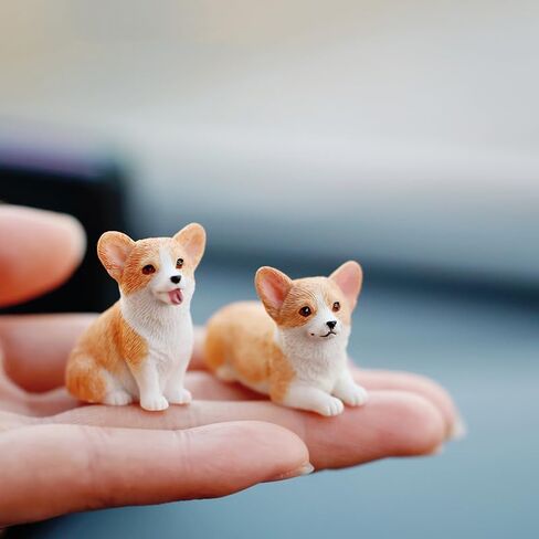 JXK 5 Pack Corgi Figurines Corgi Miniature Mini Corgi Cake Topper Corgi Ornament Decoration Ideal Gifts for Women Mom Birthday in Kuwait
