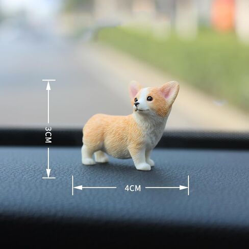 JXK 5 Pack Corgi Figurines Corgi Miniature Mini Corgi Cake Topper Corgi Ornament Decoration Ideal Gifts for Women Mom Birthday in Kuwait