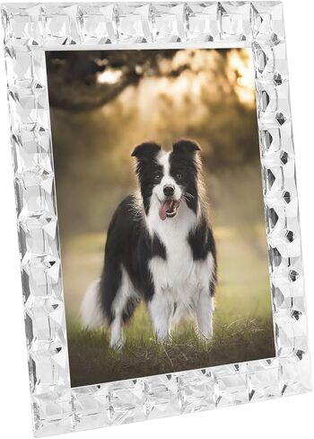 Crystal 8x10Inch Decorative Sparkling Picture Frame, Wedding Frame Tabletop Display, Display Photo 8''x 10'', Comes with Gift Box in Saudi Arabia