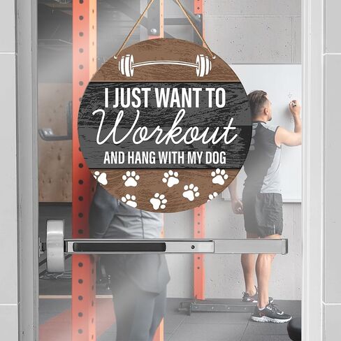 Muktoujaumai Funny Gym Signs Wall Decor, Home Gym Wall Decor Gym Hanging Signs Rustic Decorations for Office, Fitness, Workout Room, May The Booty Get Fatter and The Belly Get Flatter in Kuwait