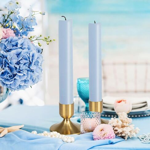 8Pcs Gold Candle Holders Metal Taper Candlesticks Holders Short Skinny Brass Candlestick Holders Candlestick Holders Bulk for Wedding Thanksgiving Centerpieces Christmas Birthday Party Holiday (8) in Saudi Arabia