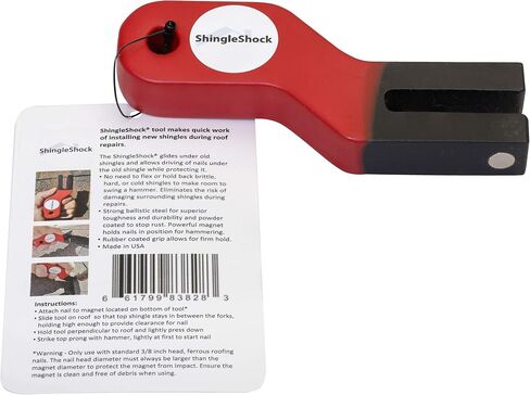 Roof Shingle Installer Roofing Tool, Steel Black, Rubber Grip, Magnet in Saudi Arabia