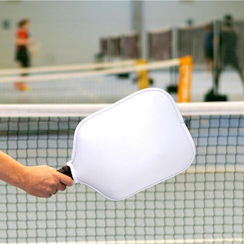 2pcs Pickleball Paddle Covers, Waterproof Neoprene Pickle Ball Covers Protective Pickleball Racket Holder Sleeve with Zipper Fits Most Paddle Racket (White) in Saudi Arabia