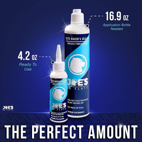 JOE'S NO FLATS Elite Racer’s Sealant for Tubeless, Tubeless Ready and Tube MTB Tires Repair/Ultra-Fast Flats Prevention Sealant for Race Day - Seal Up to 0.25" (6mm) - for Professional Cyclists (16.9) in Saudi Arabia