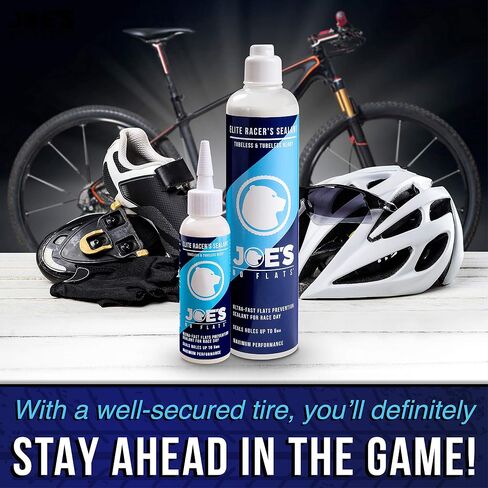JOE'S NO FLATS Elite Racer’s Sealant for Tubeless, Tubeless Ready and Tube MTB Tires Repair/Ultra-Fast Flats Prevention Sealant for Race Day - Seal Up to 0.25" (6mm) - for Professional Cyclists (16.9) in Saudi Arabia
