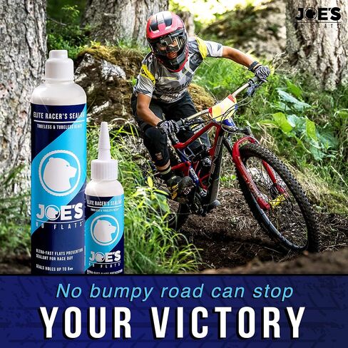 JOE'S NO FLATS Elite Racer’s Sealant for Tubeless, Tubeless Ready and Tube MTB Tires Repair/Ultra-Fast Flats Prevention Sealant for Race Day - Seal Up to 0.25" (6mm) - for Professional Cyclists (16.9) in Saudi Arabia