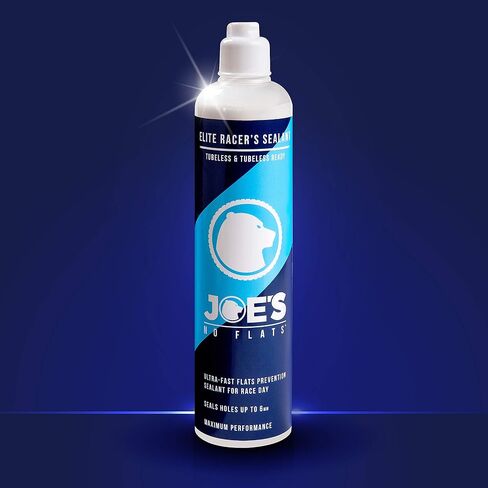 JOE'S NO FLATS Elite Racer’s Sealant for Tubeless, Tubeless Ready and Tube MTB Tires Repair/Ultra-Fast Flats Prevention Sealant for Race Day - Seal Up to 0.25" (6mm) - for Professional Cyclists (16.9) in Saudi Arabia