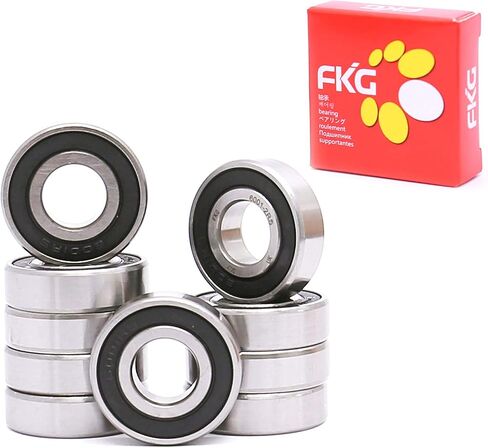 FKG 6001-2RS 12x28x8mm Deep Groove Ball Bearing Double Rubber Seal Bearings Pre-Lubricated 10 Pcs in Saudi Arabia