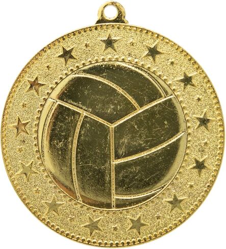 جائزة ميداليات الكرة الطائرة الذهبية مع أشرطة للرقبة (عبوة من 10 قطع) in Kuwait