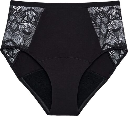 THINX Ultra-Soft Period Underwear, Hi-Waist Leakproof Underwear for Women, Holds Up to 12 Regular Tampons, FSA HSA Approved Period Panties, Reusable, Comfortable, & Flexible, Maritime with Lace, XL in Saudi Arabia