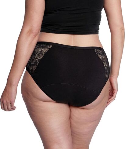 THINX Ultra-Soft Period Underwear, Hi-Waist Leakproof Underwear for Women, Holds Up to 12 Regular Tampons, FSA HSA Approved Period Panties, Reusable, Comfortable, & Flexible, Maritime with Lace, XL in Saudi Arabia