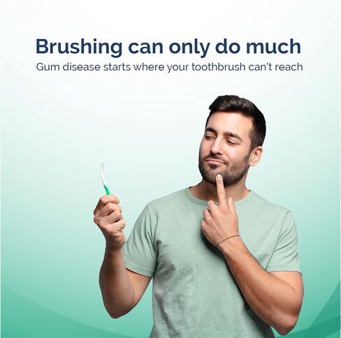 خيط تنظيف الأسنان للأقواس مع فرشاة خيط وسميكة للعناية اليومية بأمراض اللثة وصحة اللثة - خيط تنظيف الأسنان لتقويم الأسنان والأسنان، خيط تنظيف اللثة من ProxySoft، حزمة من 6 قطع in Kuwait