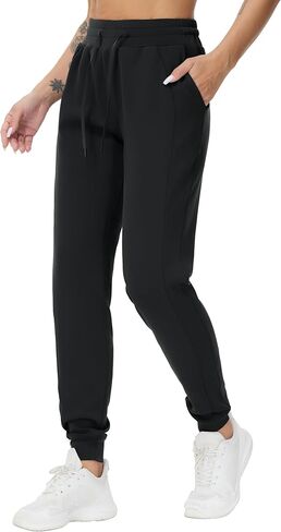 THE GYM PEOPLE Women's Relaxed Fit Joggers Pants Drawstring Running Workout Sweatpants Tapered Lounge Pants with Pockets in Kuwait