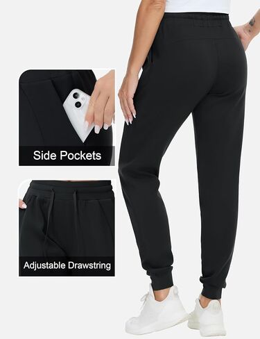 THE GYM PEOPLE Women's Relaxed Fit Joggers Pants Drawstring Running Workout Sweatpants Tapered Lounge Pants with Pockets in Kuwait