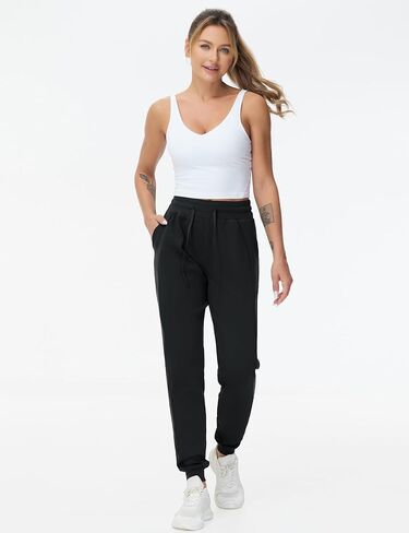 THE GYM PEOPLE Women's Relaxed Fit Joggers Pants Drawstring Running Workout Sweatpants Tapered Lounge Pants with Pockets in Kuwait