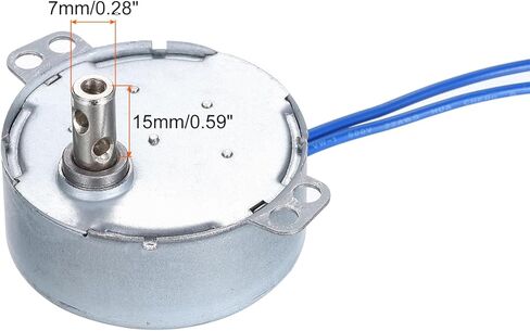 MECCANIXITY TYC-50 Small Synchronous Motor 100-127V AC 2.5-3RPM Shaft Rotation CCW 4W Gear Motor, 8kgf.cm Reduction Ratio for Electric Fireplace in Saudi Arabia