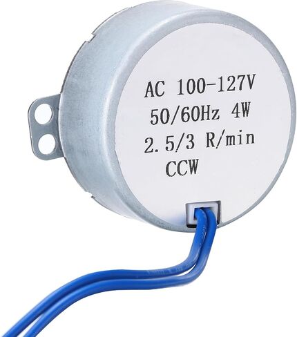MECCANIXITY TYC-50 Small Synchronous Motor 100-127V AC 2.5-3RPM Shaft Rotation CCW 4W Gear Motor, 8kgf.cm Reduction Ratio for Electric Fireplace in Saudi Arabia