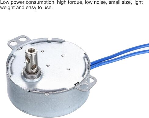 MECCANIXITY TYC-50 Small Synchronous Motor 100-127V AC 2.5-3RPM Shaft Rotation CCW 4W Gear Motor, 8kgf.cm Reduction Ratio for Electric Fireplace in Saudi Arabia