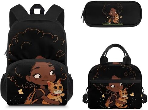 3 in 1 Cartoon School Bus Backpack for Girls Boys Teens Durable Fashion School Bag Insulated Lunchbox Portable Pencil Case for Elementary School in Kuwait