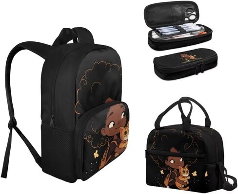 3 in 1 Cartoon School Bus Backpack for Girls Boys Teens Durable Fashion School Bag Insulated Lunchbox Portable Pencil Case for Elementary School in Kuwait