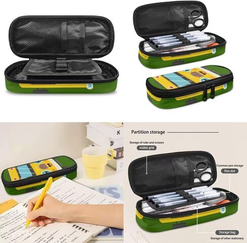 3 in 1 Cartoon School Bus Backpack for Girls Boys Teens Durable Fashion School Bag Insulated Lunchbox Portable Pencil Case for Elementary School in Kuwait