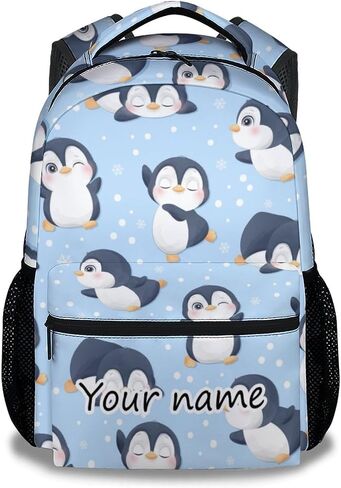 حقيبة ظهر Penguin مع صندوق غداء للفتيات والأولاد، مجموعة حقائب ظهر للمدرسة الابتدائية 3 في 1، سعة كبيرة، متينة، خفيفة الوزن، حقيبة كتب زرقاء وحزمة مقلمة in Saudi Arabia