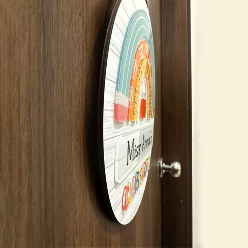 Hyturtle 3D Personalized Welcome Door Sign for Classroom - Custom Teacher Name Sign, Classroom Door Sign, Back To School Decoration, Teacher Signs for Classroom, Teacher Appreciation Gifts in Kuwait