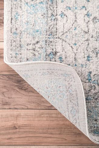 nuLOOM Rio Transitional Farmhouse Area Rug, 10' x 14', Aqua in Saudi Arabia