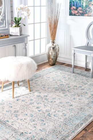 nuLOOM Rio Transitional Farmhouse Area Rug, 10' x 14', Aqua in Saudi Arabia