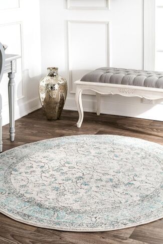 nuLOOM Rio Transitional Farmhouse Area Rug, 10' x 14', Aqua in Saudi Arabia