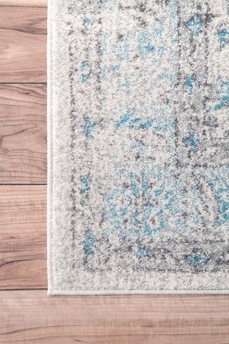 nuLOOM Rio Transitional Farmhouse Area Rug, 10' x 14', Aqua in Saudi Arabia