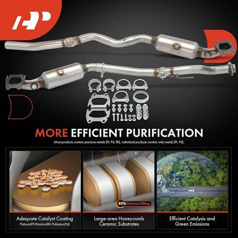 A-Premium Right Catalytic Converter Kit Direct-Fit Compatible with Jeep Grand Cherokee 2013-2019 & Dodge Durango 2013-2019, 3.6L, EPA Compliant, Replace# 68110125AE in Saudi Arabia