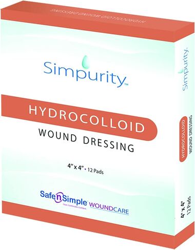 Simpurity Hydrocolloid Wound Dressing, 4" x 4", Box of 12 – Wound Care Dressing in Saudi Arabia