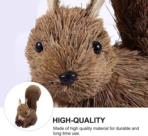 Toddmomy Squirrel Figurine Christmas Squirrel Tabletop Decoration Squirrel with Pine Cone Decor in Saudi Arabia