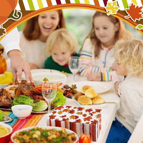 Spiareal 100 Pcs Thanksgiving Paper Napkins Autumn Leaves 3 Ply Thanksgiving Guest Bathroom Napkin for Home Dinner Kitchen Thanksgiving Party(Maple Style) in Saudi Arabia