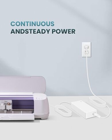 18V Power Cord Replacement for Cricut Maker and Cricut Explore Air 2 Cutting Machine Mini Cake Explore One Create Cricut Maker KSAH1800250T1M2 Plug Cord Replacement Charger Power Supply in Kuwait