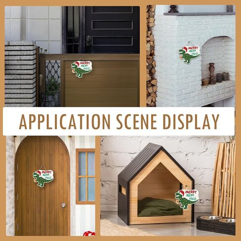 MOTERMATE Christmas Dinosaur Dino Sign Decor, Merry Rexmas Front Porch Door Decor, Dinosaur Room Wall Hanging Decor for Teen Girls Boys Room, T Rex Dinosaur Dino Christmas Ornament for Kids, 8x10 Inch in Saudi Arabia