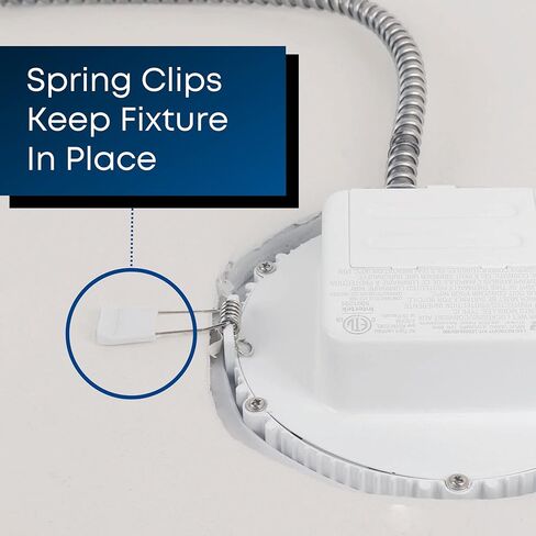 Feit Electric 6" LED Canless Adjustable Recessed Downlights with Integrated J-Box, 65W Equivalent, Dimmable, 5CCT Selectable White, 90 CRI, 850 Lumens, 4 Pack, LEDR6XT/ADJ/6WYCA/4 in Kuwait