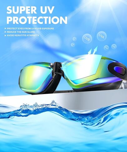 NSSIW Swim-Goggles-Adult-Women Goggles Swimming Men: Anti Fog Pool Goggles with UV400 and No Leak in Saudi Arabia