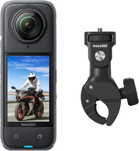 Insta360 X4 Get-Set Bundle - 8K Waterproof 360 Action Camera, 4K Wide-Angle Video, Invisible Selfie Stick, Removable Lens Guards, 135 Min Battery Life, AI Editing, Stabilization in Kuwait