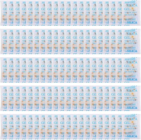 6Pcs 50 Gram Silica Gel Packets,Transparent Desiccant Packs for Storage, Moisture Absorbers for Food Storage, Clothes, Shoes, Jewelry, Spices, Tools, Photo Album, Leather Itemand More in Kuwait
