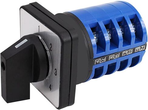 1Pcs Universal Changeover Selector Switch, Power Transfer Switch, 4 Positions 16 Terminals, LW26-20 1-4/4 380V 20A Motor, Water Pump Generators, Rotary Cam Selector in Kuwait