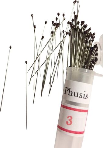 Phusis Stainless Steel Insect Pins | Sizes #1, 2 and #3 | 100 of Each Size | Includes Sturdy Storage Containers | for Entomology, Dissection, Butterfly Collections in Kuwait