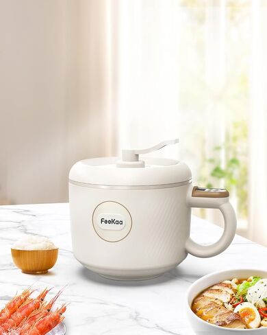 Mini Rice Cooker 2 Cup, Feekaa Rice Cooker Small 1.2L, Small Removable Electric Rice Cooker for 1-2 people, 6 Modes Rice Cooker for White Rice, Brown Rice, Stew, Ramen, Porridge, Hot Pot in Saudi Arabia