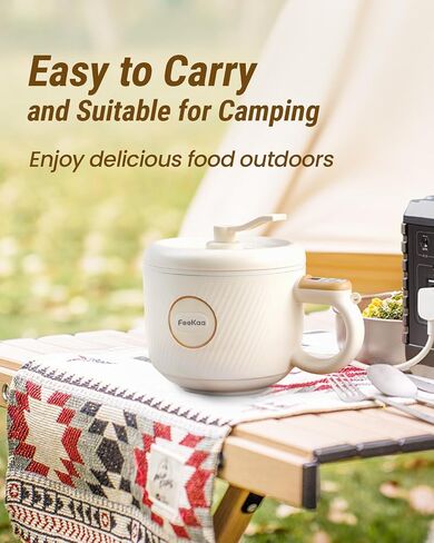 Mini Rice Cooker 2 Cup, Feekaa Rice Cooker Small 1.2L, Small Removable Electric Rice Cooker for 1-2 people, 6 Modes Rice Cooker for White Rice, Brown Rice, Stew, Ramen, Porridge, Hot Pot in Saudi Arabia