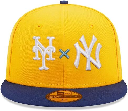New Era NY New York Yankees X New York Mets 59FIFTY Cooperstown 2000 Subway Series World Series غطاء جانبي مناسب، قبعة in Saudi Arabia